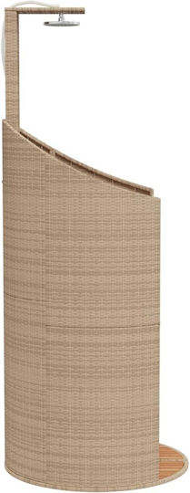 vidaXL Pool Shower Made of Natural Wood 241.5x100x100cm Pink