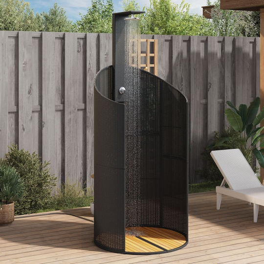 vidaXL Pool Shower from Natural Wood 241.5x100x100cm Pink