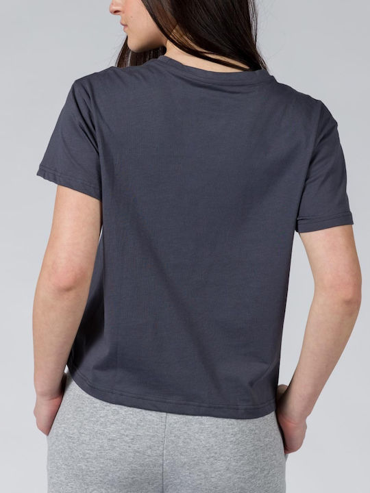 Glory And Heritage Damen Sportlich Crop T-Shirt Charcoal