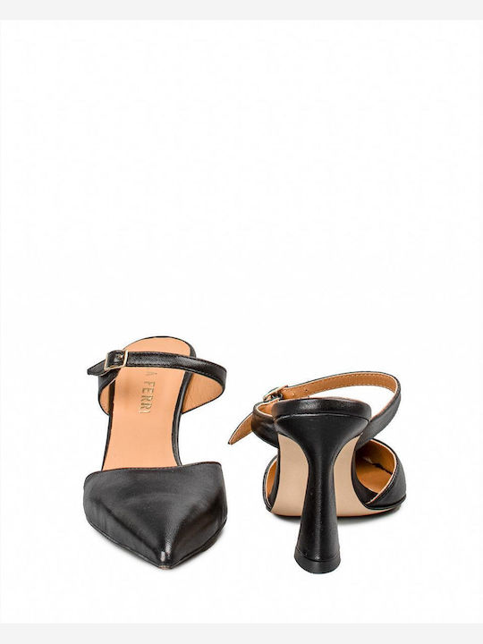 Paola Ferri Heel Mules Black