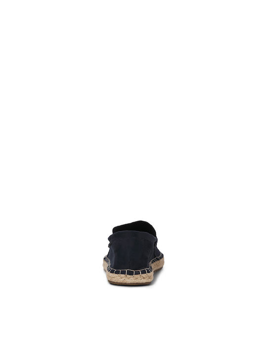 Suede Men's Espadrilles in Blue Color