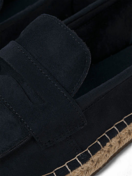 Suede Men's Espadrilles in Blue Color