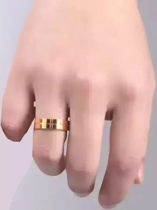 Bode Ring Small Wedding Band made of Steel Gold Plated