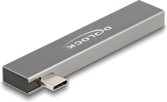 DeLock USB 3.0 4-Port Hub with USB-C Connection Gray