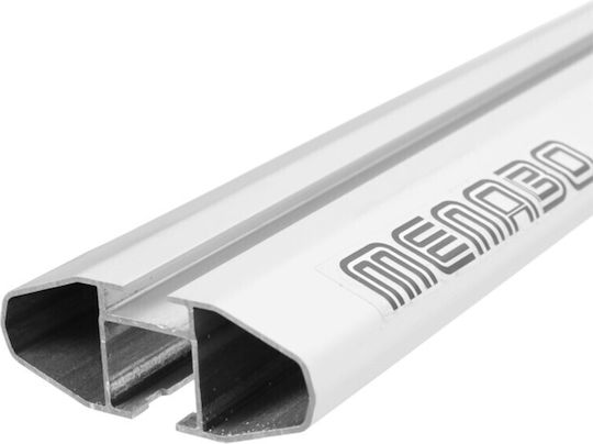 Menabo Menabo Aluminum Car Roof Bars 135cm Set with Roof Rack Legs for Cars with Factory Bars Silver