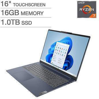 Lenovo IdeaPad Slim 5 16AHP9 16" IPS FHD+ Touchscreen (Ryzen 5-8845HS/16GB/1.0TB SSD/W11 Home) Abyss Blue (US Keyboard)