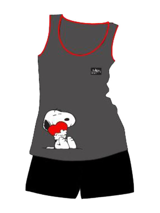 Sara Set Pijamale pentru Femei Anthracite