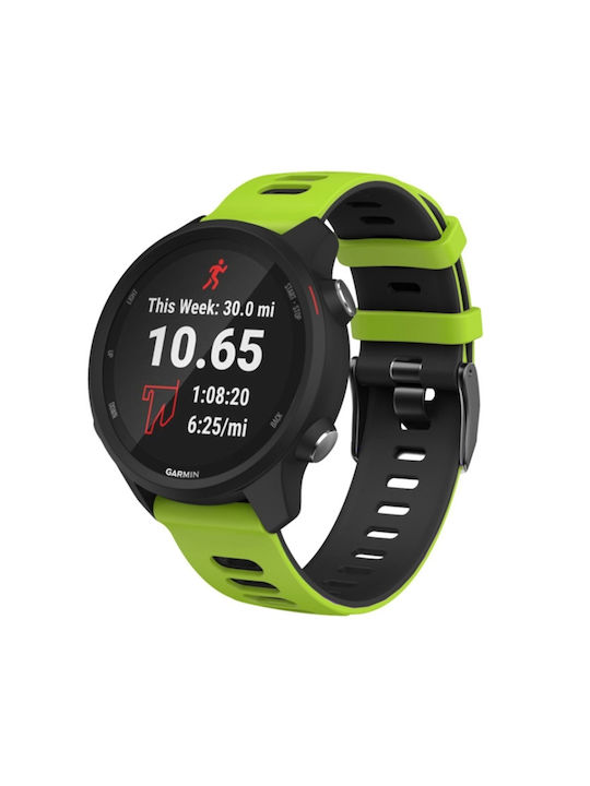 20mm Huawei Watch Gt2e 42mm / Samsung Galaxy Watch Active 2 Silikon-Armband Grün + Schwarz
