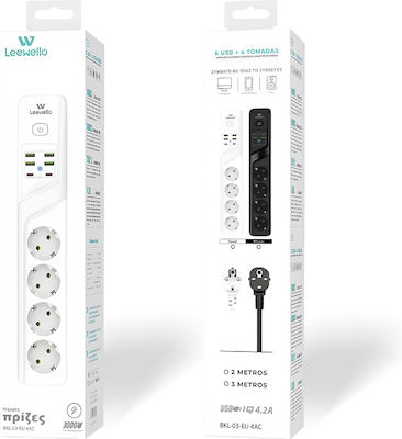 Leewello Power Strip White