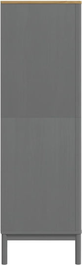 Δίφυλλη Ντουλάπα Γκρι 77x53x171cm