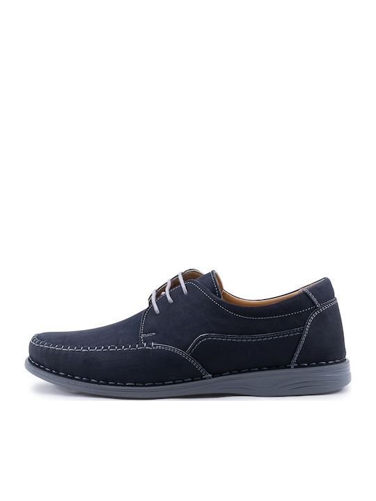 Men's Leather Casual Shoes Blue