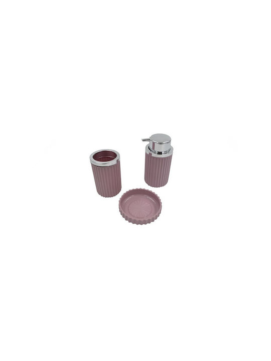 Sidirela Sidirela Plastic Bathroom Accessory Set Blue 3 Pieces