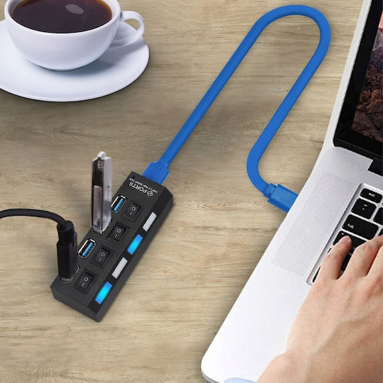USB-Hub 4 Anschlüsse USB 3.0 mit USB-A Anschluss