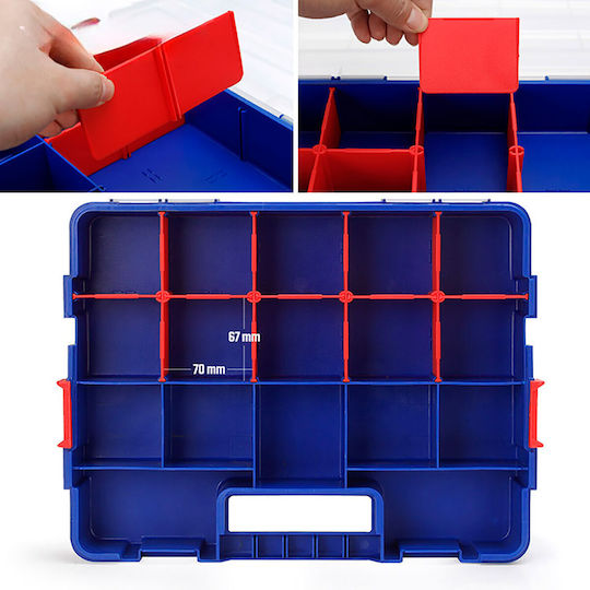 WorkPro Werkzeugkoffer-Organisator Blau 38.2x30x6.2cm