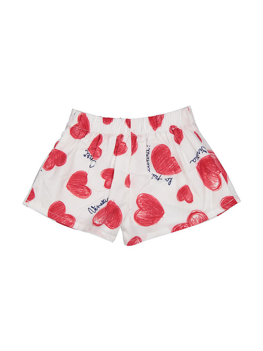 Mauli Kinder Shorts/Bermudas Stoff Weiß - Rot