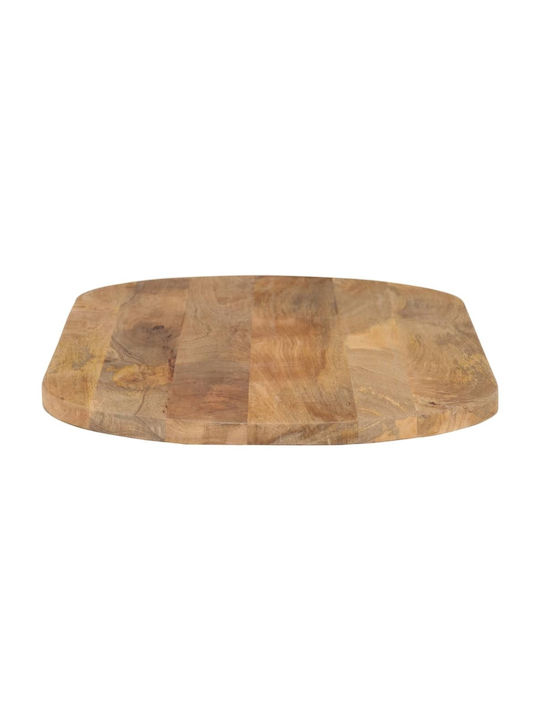 vidaXL Oval Table Surface made of Solid Wood in Brown Color 100x40x2.5cm 370124 1pcs
