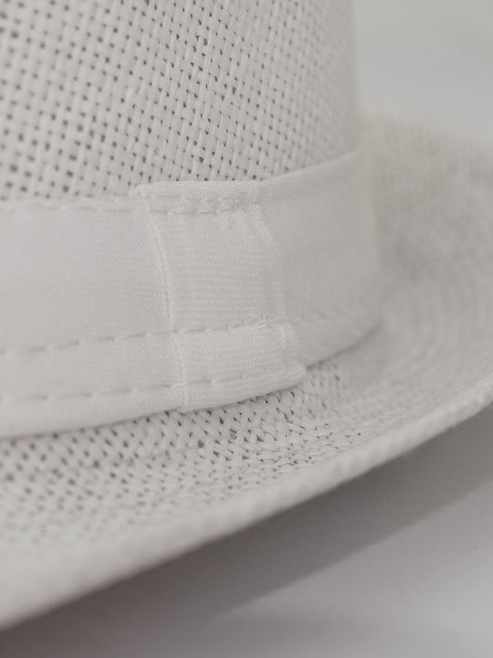 A&K Kids' Hat Fedora Straw White