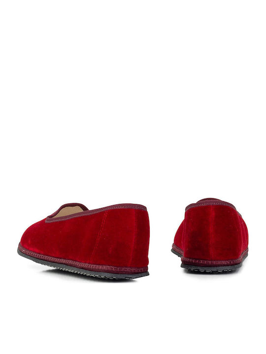 Damen Ballerinas in Burgundisch Farbe