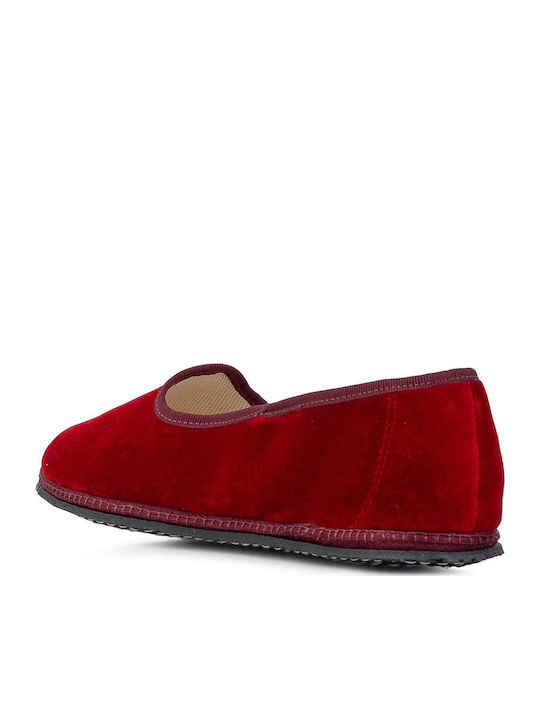 Damen Ballerinas in Burgundisch Farbe