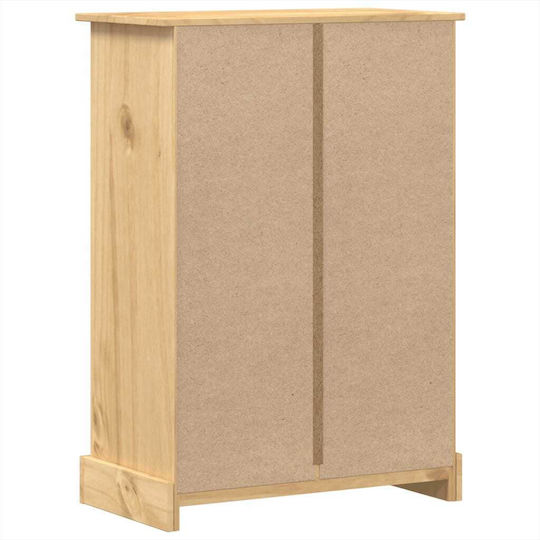 Chest of Drawers of Solid Wood with 4 Drawers 80x43x114cm