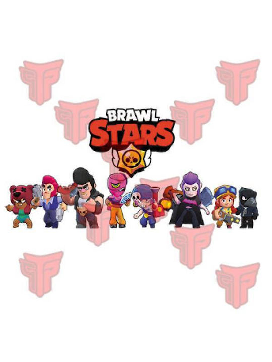 Damen Kurzarm-Baumwoll-T-Shirt Takeposition All Brawlers Brawl Stars Rot 504-4512b-05