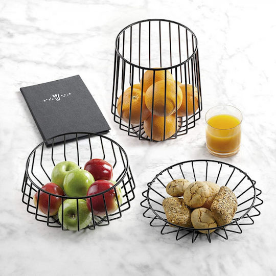 Lacor Obstschale Metallisch Schwarz 27x13.8cm
