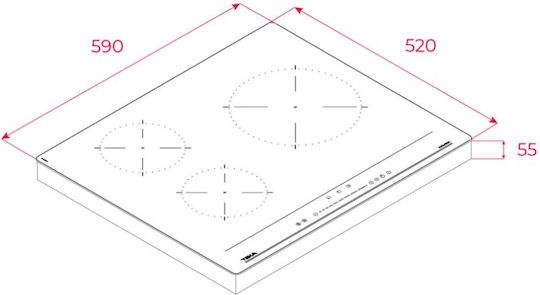 Teka Индукционен котлон Автономен с Функция за заключване 52x52εκ.