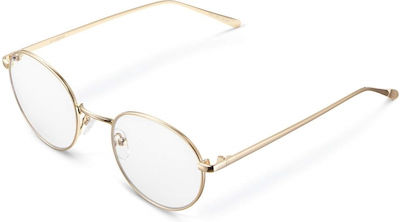 Meller Metallic Blue Light Blocking Glasses Gold