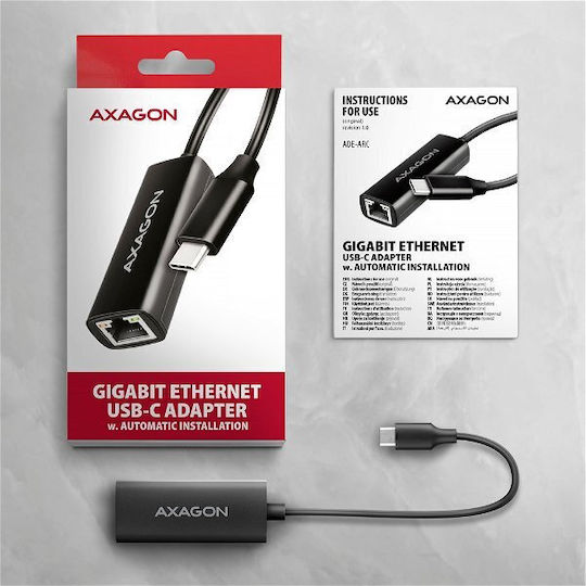 Axagon ADE-ARC Αντάπτορας Δικτύου USB-C με Ενσύρματη Σύνδεση Ethernet (v1)