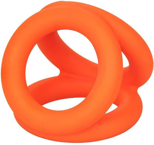 Calexotics Alpha Tri-ring Cock Ring Cock Silicon Portocaliu