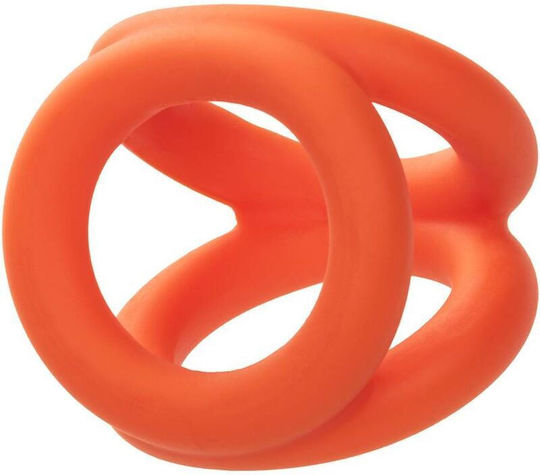 Calexotics Alpha Tri-ring Cock Ring Cock Silicon Portocaliu