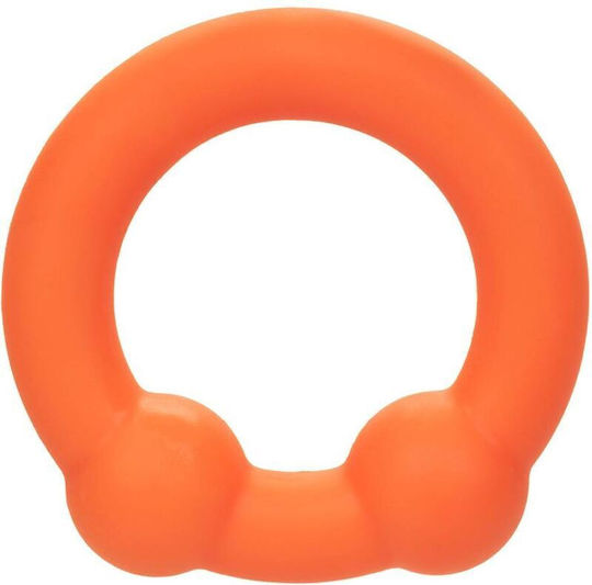 Calexotics Alpha Dual Ball Δαχτυλίδι Πέους Σιλικόνης Πορτοκαλί