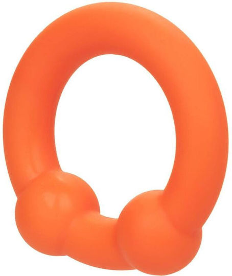 Calexotics Alpha Dual Ball Δαχτυλίδι Πέους Σιλικόνης Πορτοκαλί