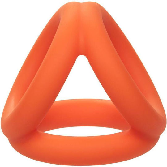 Calexotics Alpha Tri-ring Cock Ring Cock Silicon Portocaliu