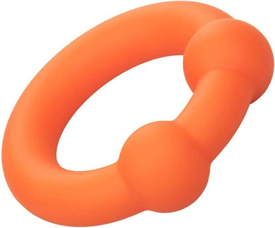 Calexotics Alpha Dual Ball Δαχτυλίδι Πέους Σιλικόνης Πορτοκαλί