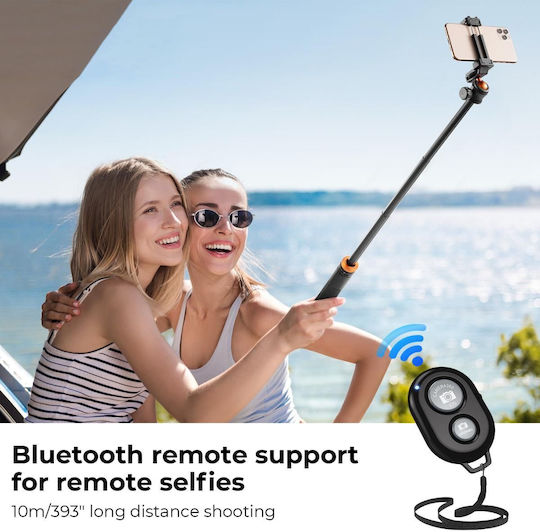 K&F Concept MS08 Selfie Stick Cell Phone Tripod Bluetooth Black