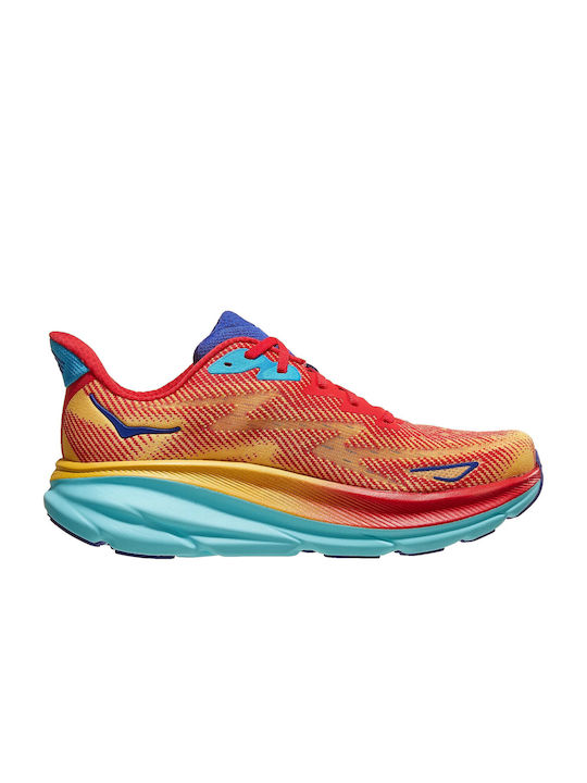 Hoka Clifton 9 Herren Sportschuhe Laufen Rot