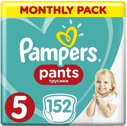 Pampers Πάνες Βρακάκι Pants Monthly Pack No. 5 για 12-18kg 152τμχ