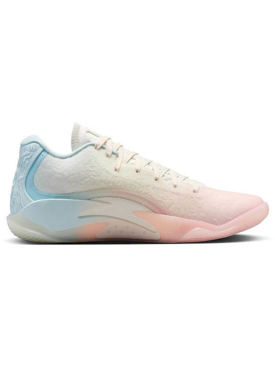 Zion 3 Low Basketball Shoes Bleached Coral / Pale Ivory / Glacier Blue / Crimson Tint