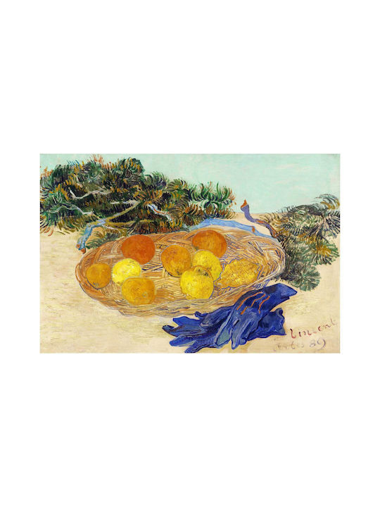 Still Life Oranges Lemons Painting Copy of Van Gogh on Canvas 50x40cm