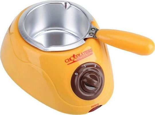 Electric Fondue Pot for 2 Persons Yellow 25W 19x10x14.5cm