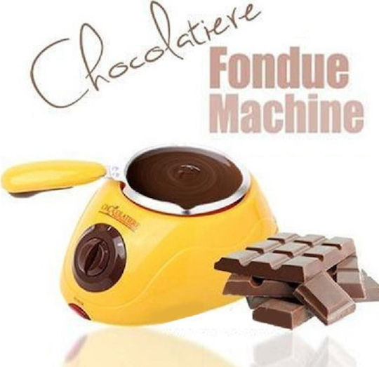 Electric Fondue Pot for 2 Persons Yellow 25W 19x10x14.5cm