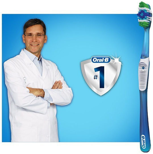 Oral-B Complete 5 Way Clean 40 1+1 Toothbrush Medium Green - Green 2pcs