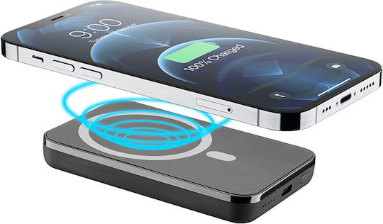 Cellular Line MAG MagSafe Power Bank 5000mAh 7.5W με Θύρα USB-C Μαύρο