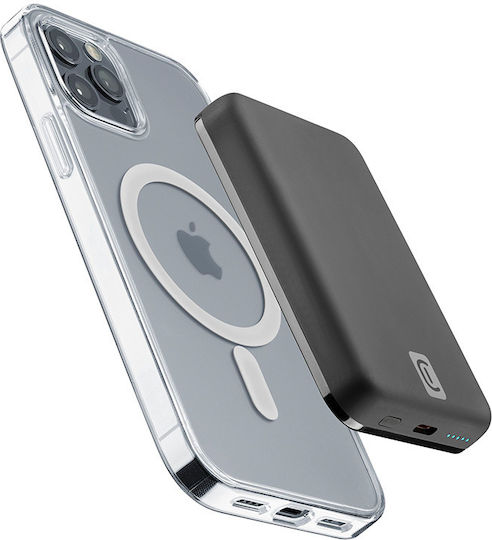 Cellular Line MAG MagSafe Power Bank 5000mAh 7.5W με Θύρα USB-C Μαύρο