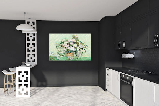 Roses 1890 Painting Copy of Van Gogh on Canvas 50x40cm