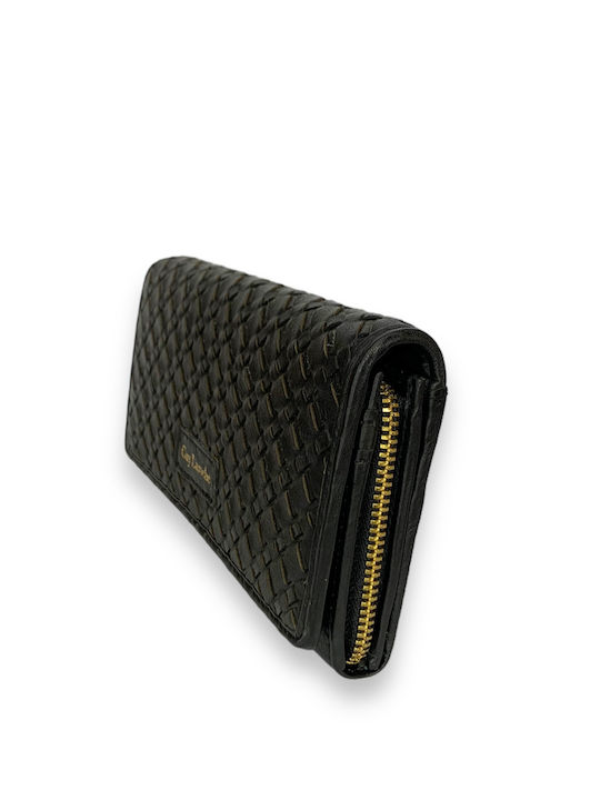Large Leather Women's Wallet Classic with RFID Black