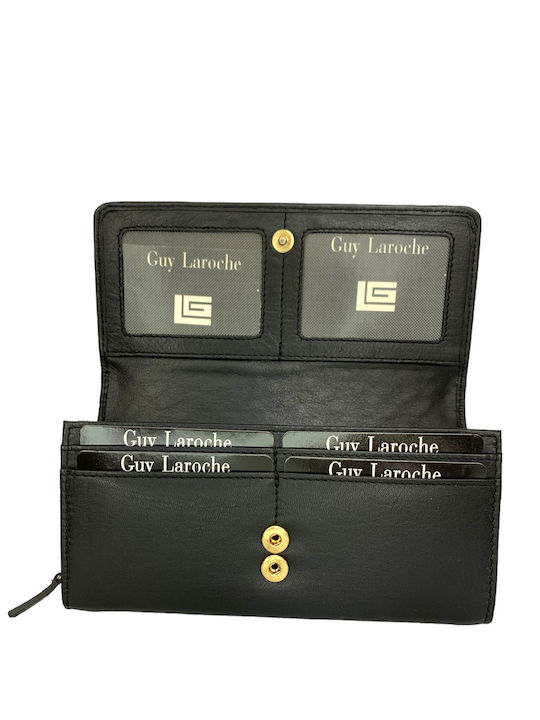 Large Leather Women's Wallet Classic with RFID Black