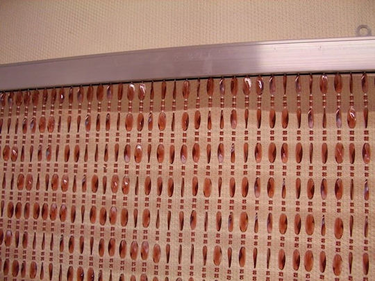 Sidirela Plastic Door Curtain Cognac 100x220cm 687256-20281