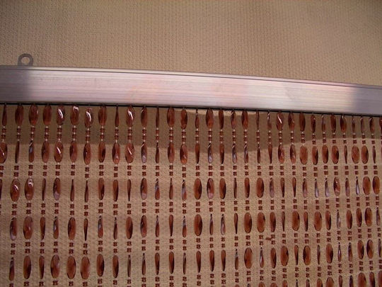 Sidirela Plastic Door Curtain Cognac 100x220cm 687256-20281